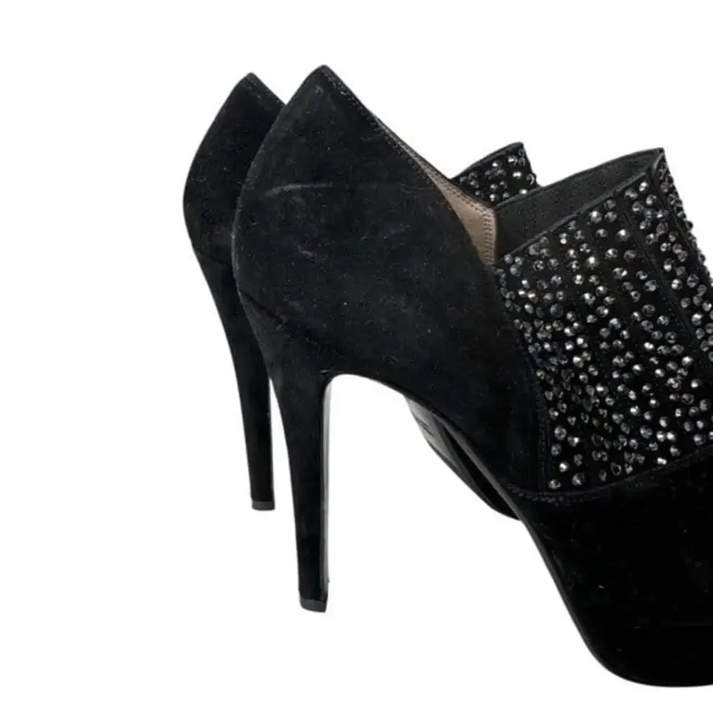 Vero Cuoio Black Studded Heels Women’s Euro 37 Leather Shoes